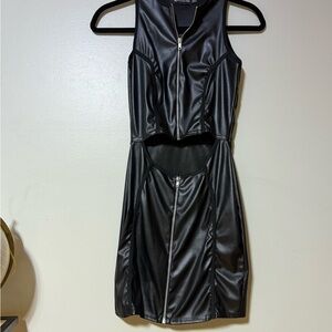 PrettyLittleThing Black Halter Sheath Dress